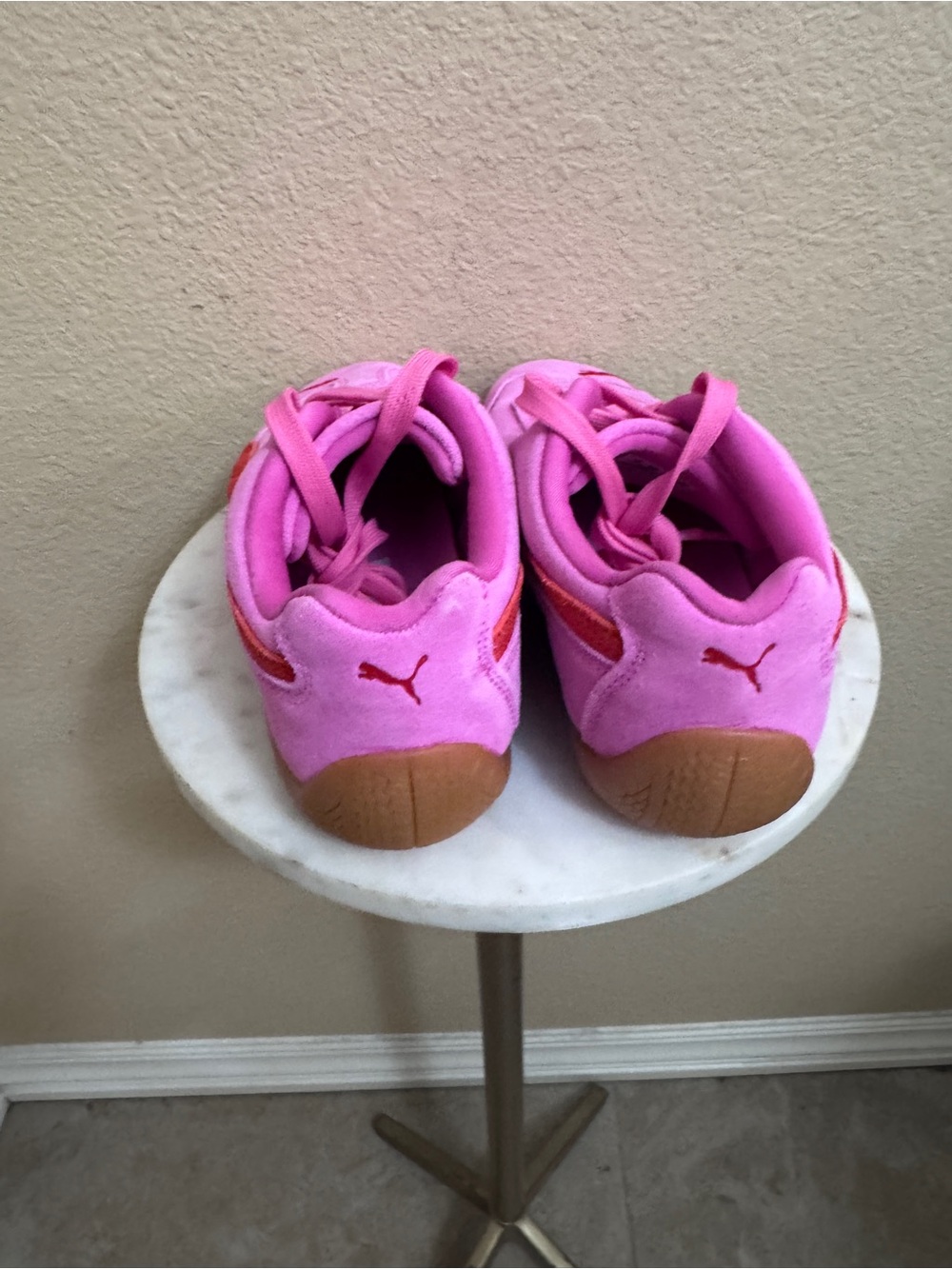 Women Puma Puma Casual Speedcat OG sneakers pink red suede sneakers Sz 7.5 - Picture 5 of 8